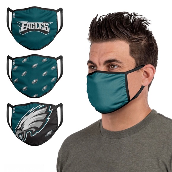 Adult Philadelphia Eagles FOCO Face Covering 3-Pk
